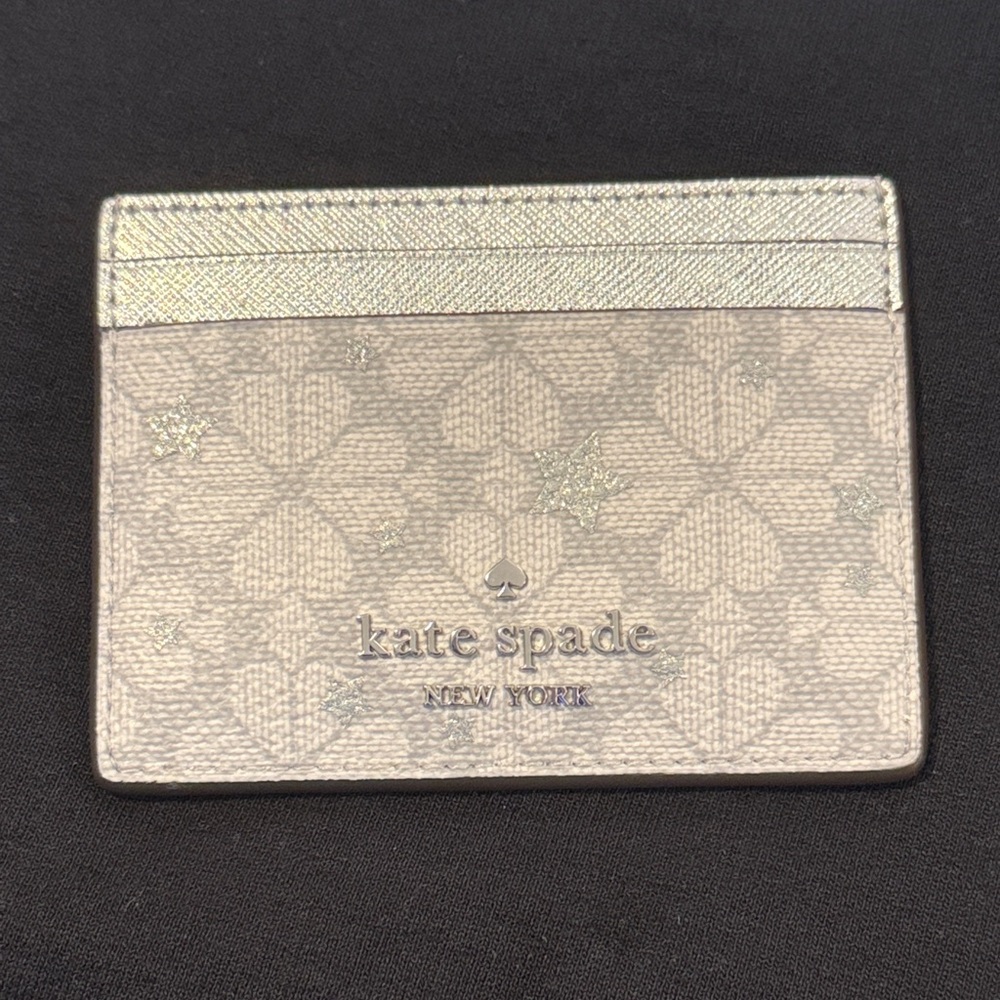 Kate Spade Flower Spade with Stars Card Holder NWT